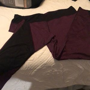 Purple/black active pants